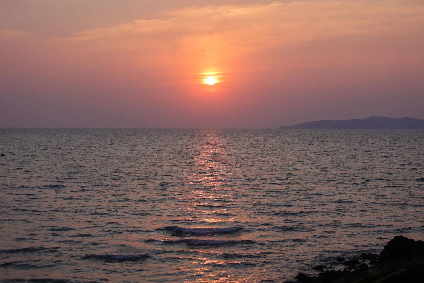 Sunset over the Gulf of Thailand near Pattaya